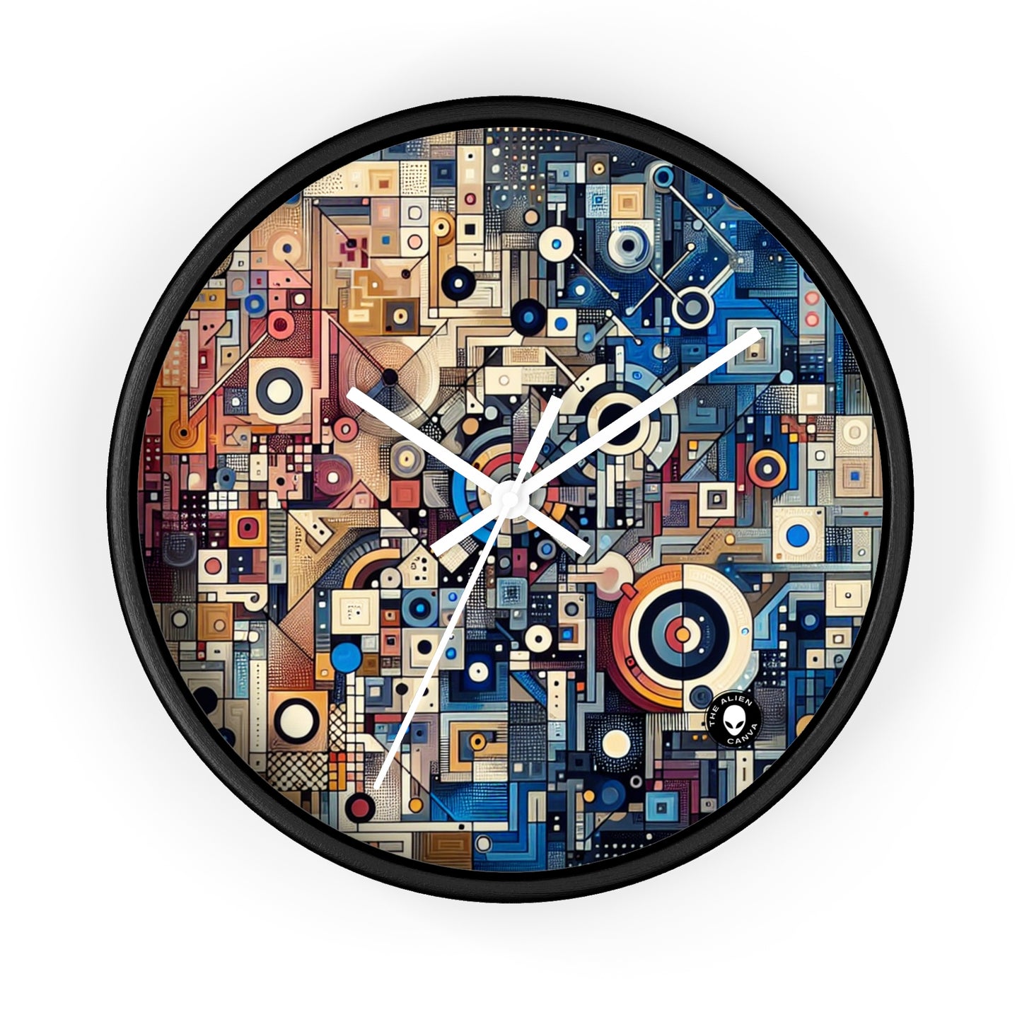 "Connected Hearts: Love in the Digital Age" - The Alien Wall Clock Conceptual Art