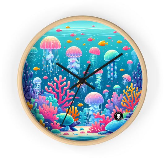 "Enchanting Underwater Symphony" - The Alien Wall Clock