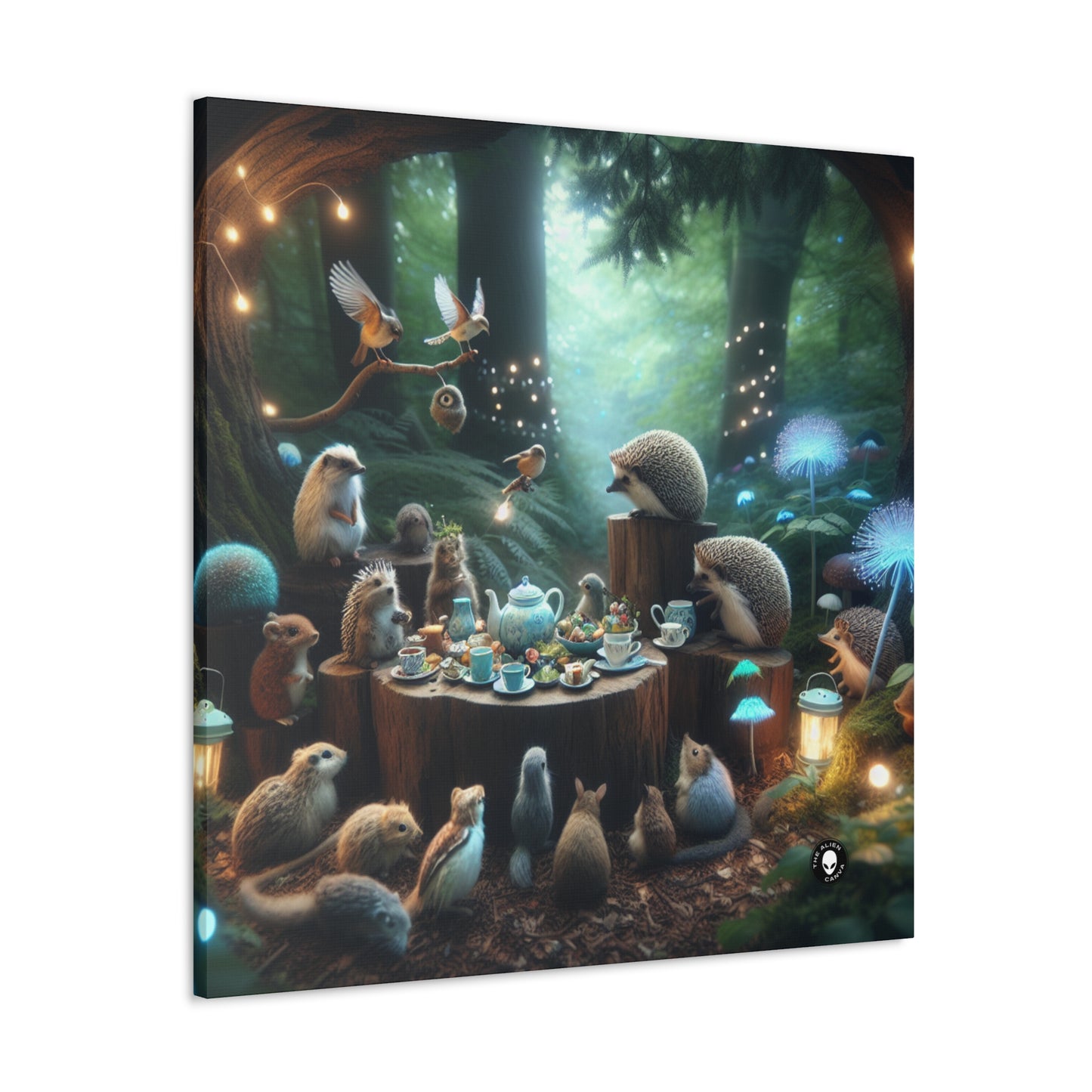 "Enchanted Tea Time: A Magical Forest Gathering" - The Alien Canva