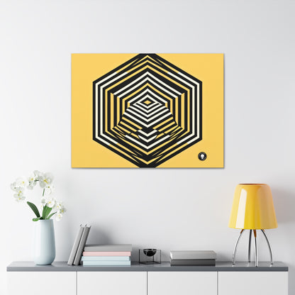 "Illusions dynamiques : Exploration de l'Op Art" - L'art optique Alien Canva (Op Art)