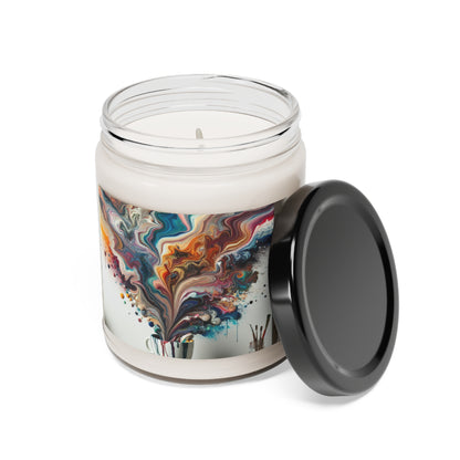 "A Paint Poured Paradise: Acrylic Pouring Art" - The Alien Scented Soy Candle 9oz Acrylic Pouring Style