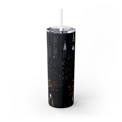 "Le monde est à moi : A City Drive" - ​​The Alien Maars® Skinny Tumbler avec paille 20oz