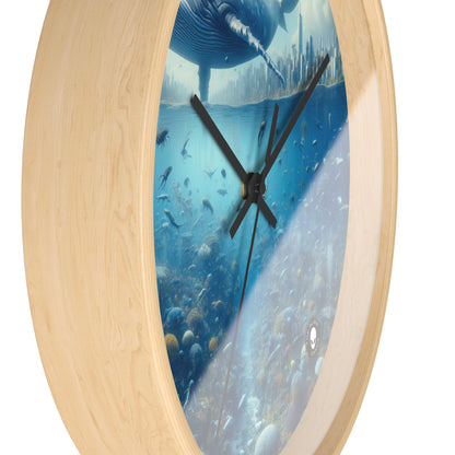 "Whale City: A Surreal Underwater Wonderland" - The Alien Wall Clock