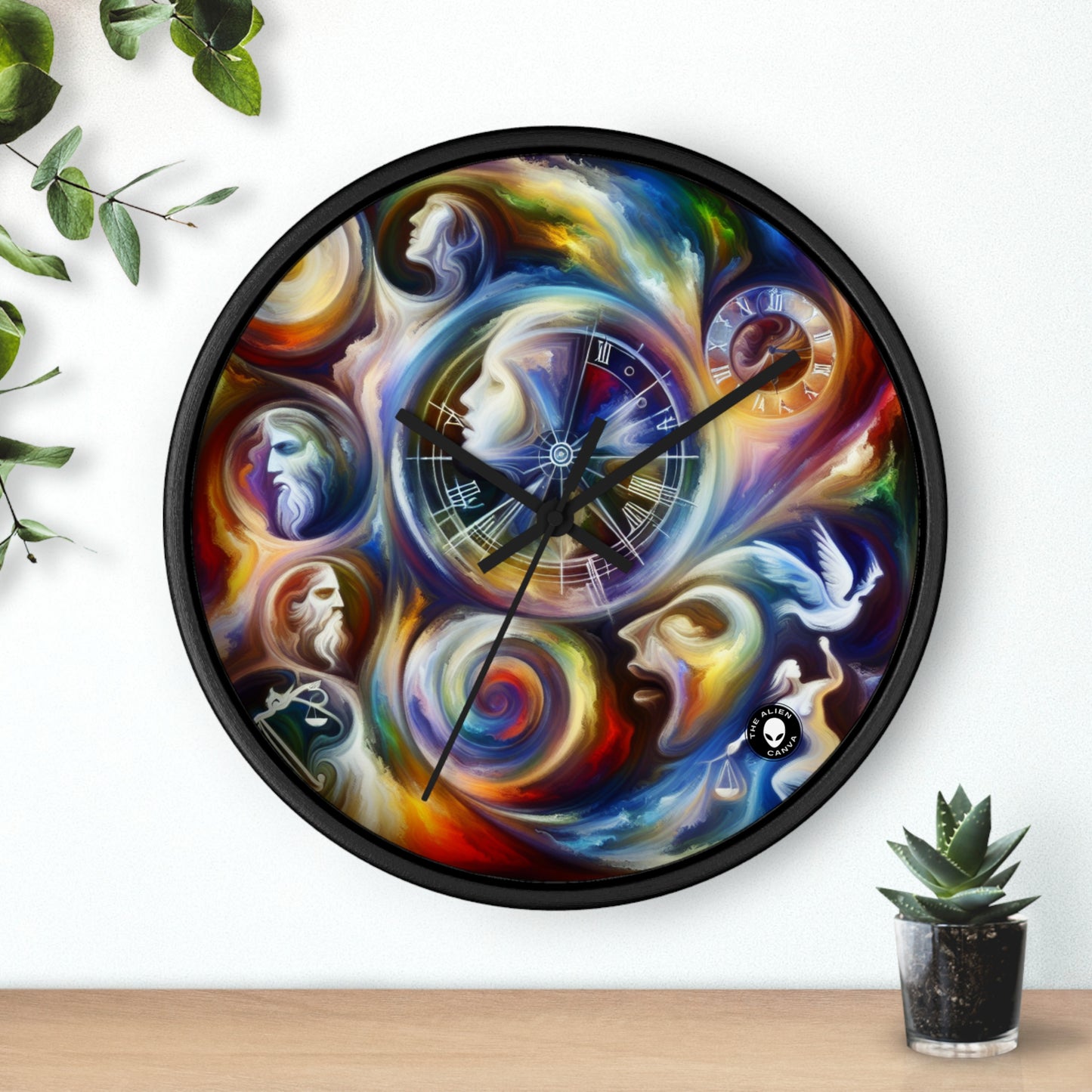 "Time's Dichotomy: Blooms and Wilt" - The Alien Wall Clock Symbolism