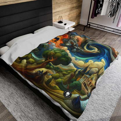 "Fusion of Aesthetics: Exploring Artistic Styles in Harmony" - The Alien Velveteen Plush Blanket Stules