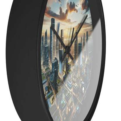 "Future Metropolis: A Neo-Futuristic Urban Utopia" - The Alien Wall Clock Neo-futurism