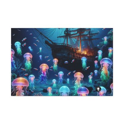 "Glowing Jellyfish Paradise: A Dreamy Underwater Adventure" - The Alien Canva