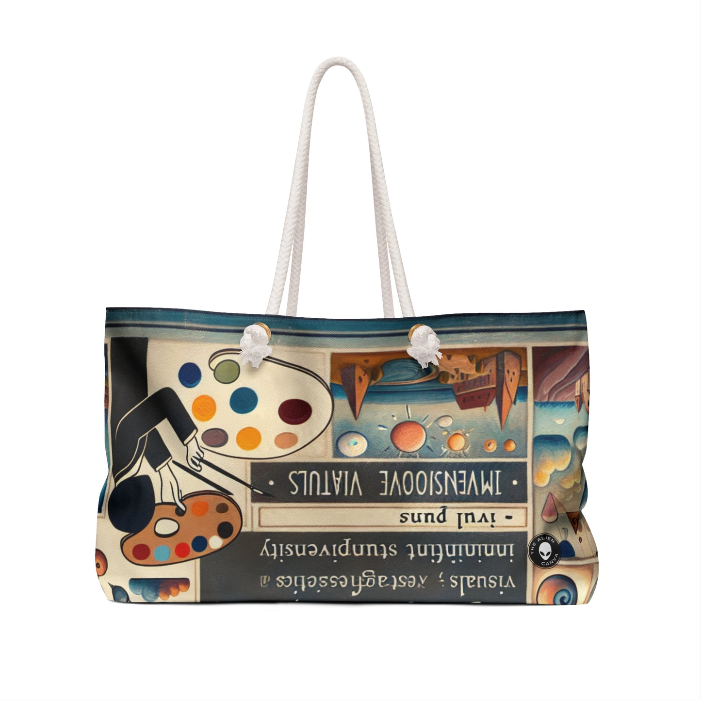 "Magical Tea Time: The Whimsical Transformation of a Teapot" - The Alien Weekender Bag Naïve Surrealism