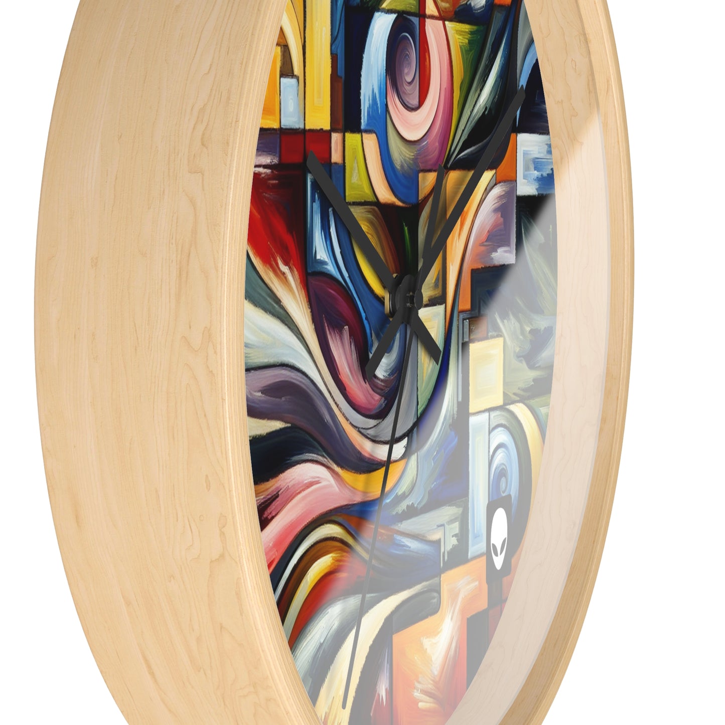 "Une tension de formes" - L'horloge murale Alien de style expressionnisme abstrait