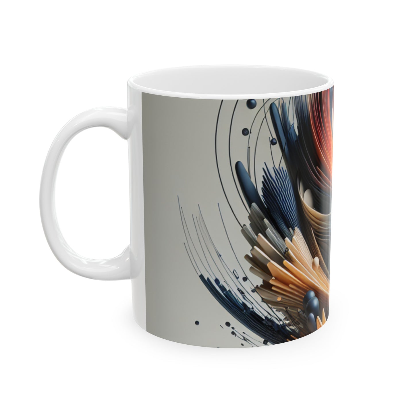 "Wings in Motion: A Kinetic Aviary" - The Alien Ceramic Mug 11oz Kinetic Sculpture