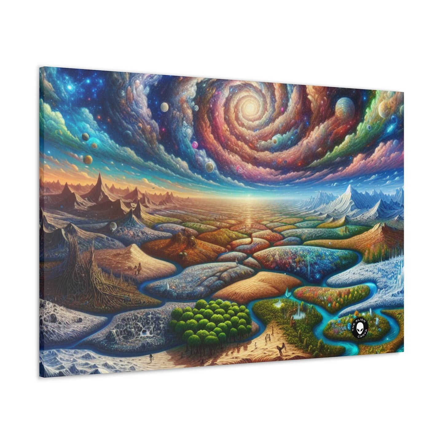 "Galactic Mosaic: A Surreal Landscape" - The Alien Canva