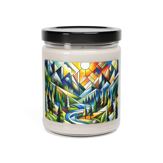 "Cubic Naturalism" - The Alien Scented Soy Candle 9oz Cubism Style