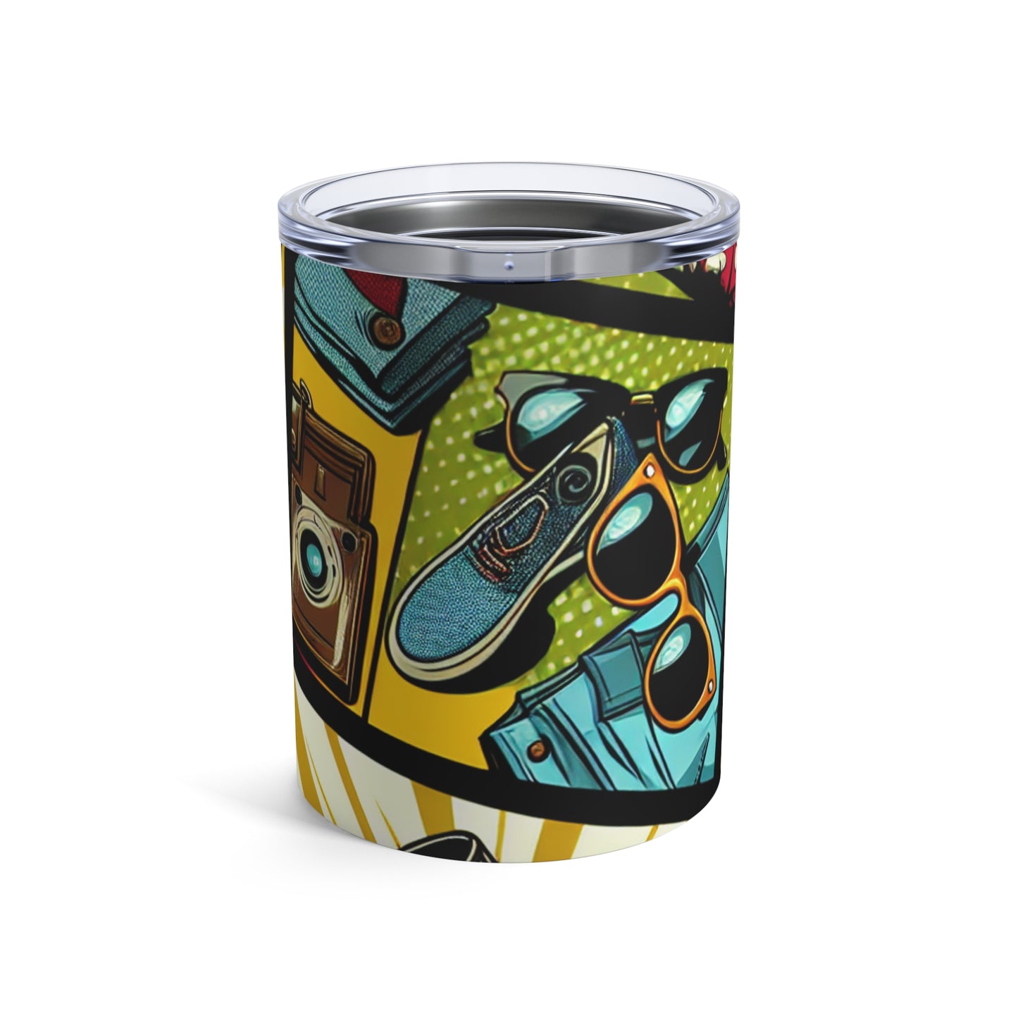 "Ropa de arte pop: un collage de estilo vintage" - The Alien Tumbler 10oz pop art Style