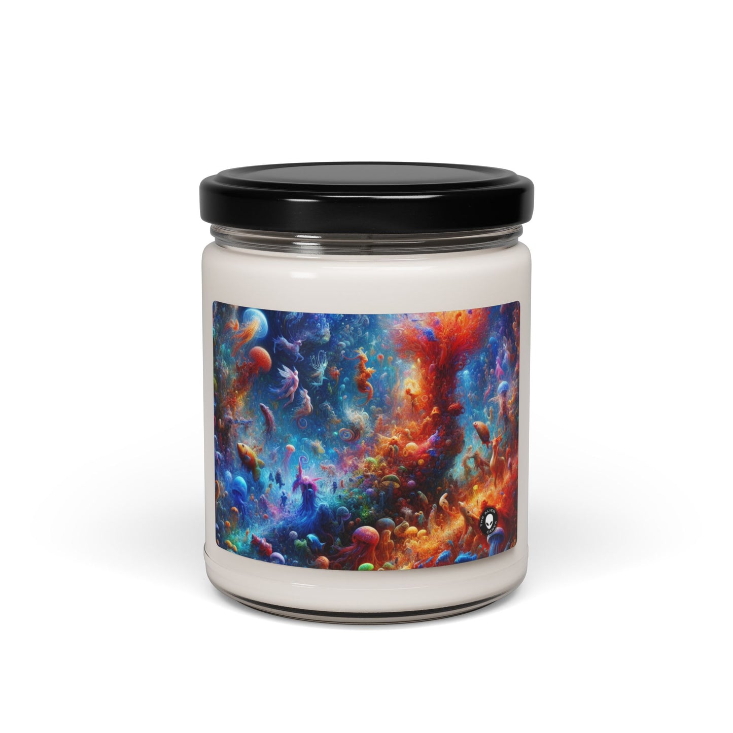 "Fiesta de baile de coral brillante": vela de soja con aroma alienígena de 9 oz