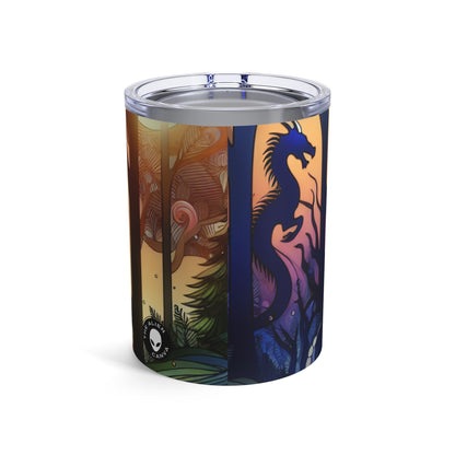 "Crepúsculo místico: criaturas en el bosque" - Vaso extraterrestre de 10 oz