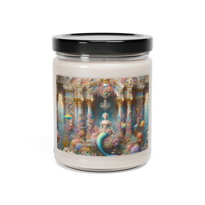 "Splendeur sous-marine : un palais de sirène rococo" - La bougie de soja parfumée Alien 9oz Style Rococo