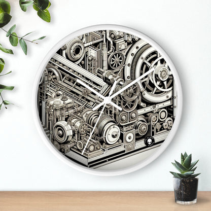 "Urban Precision: Modern City at Sunset" - The Alien Wall Clock Precisionism