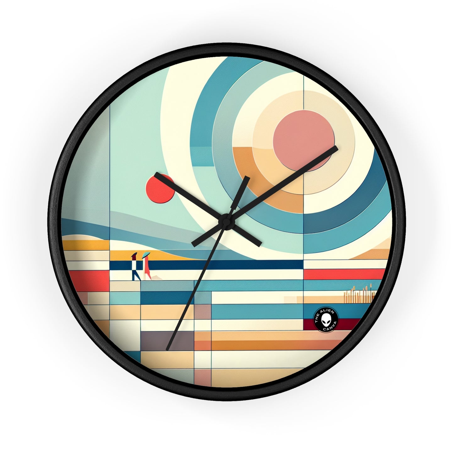 Tranquil Reflections: A Minimalist Zen Garden Artwork - The Alien Wall Clock Minimalism