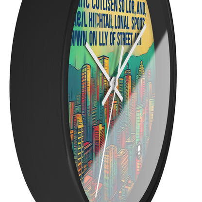 "Urban Myth: The Vibrant Street Art Fusion" - The Alien Wall Clock Street Art