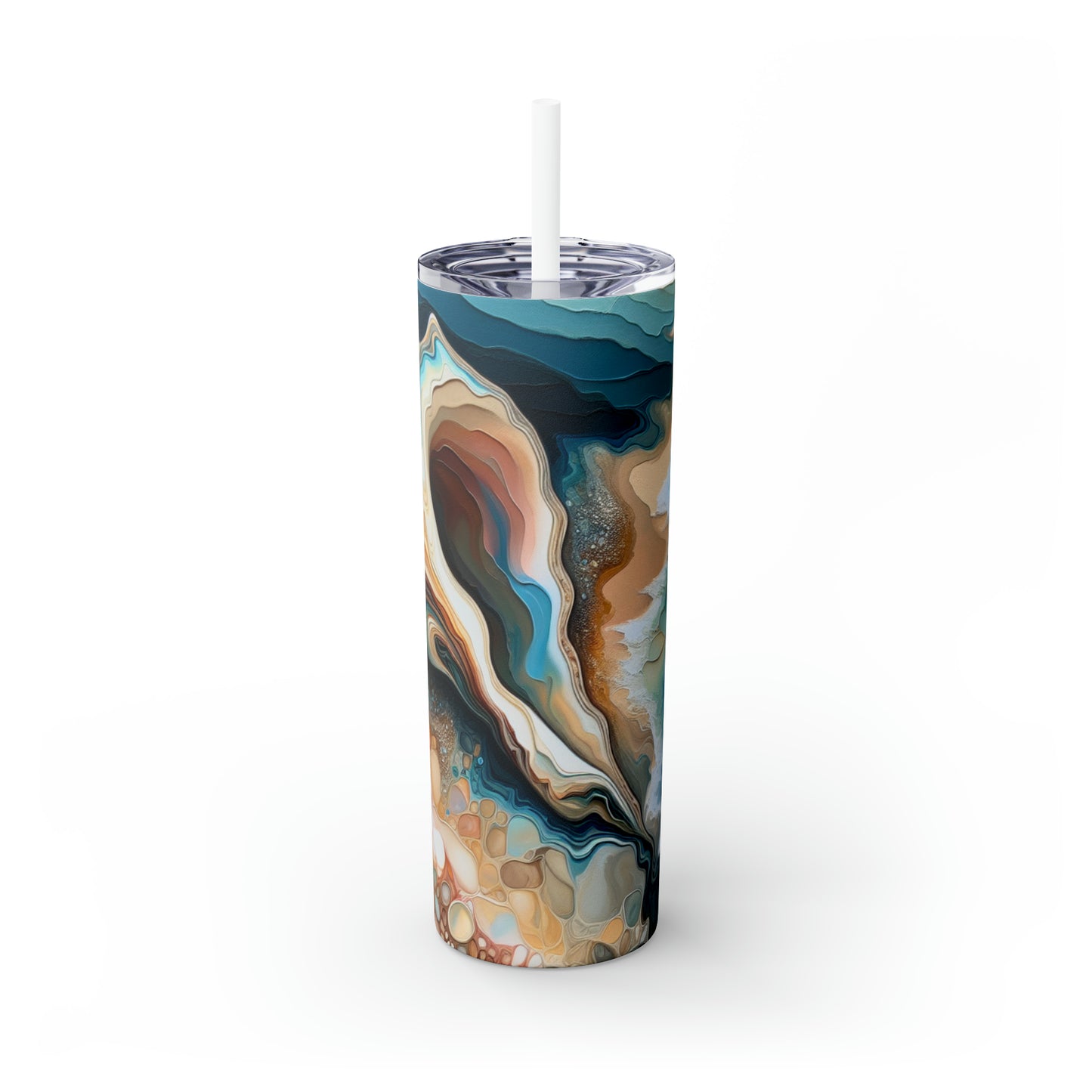 « Une vue sur la plage à travers un coquillage » - The Alien Maars® Skinny Tumbler avec paille 20oz Acrylique Versing