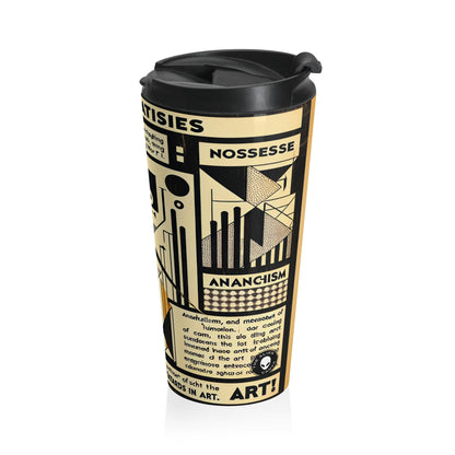 "Dadaist Dreamscape: A Surreal Digital Collage Ensemble" - The Alien Stainless Steel Travel Mug Dadaism