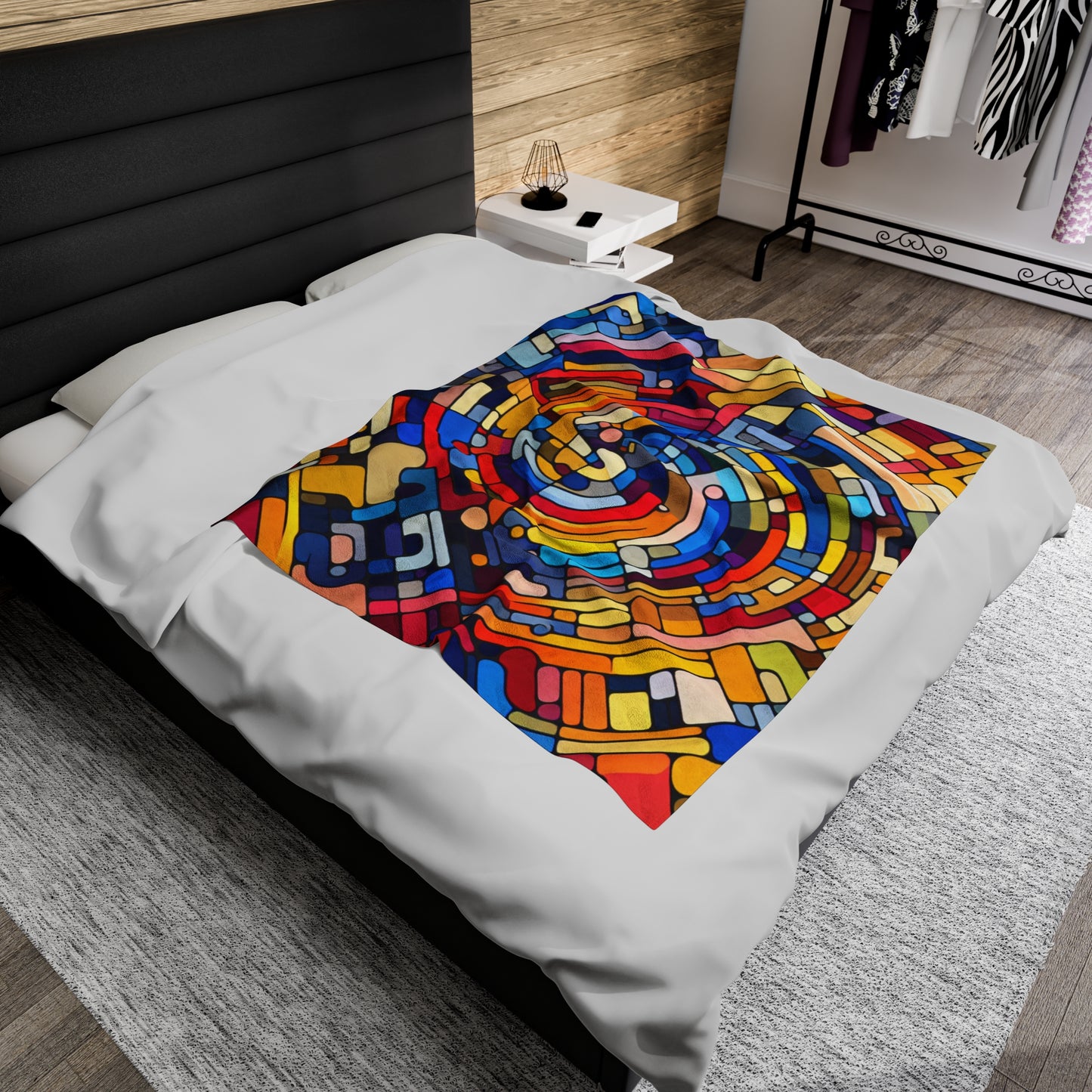 "Endless Possibilities" - The Alien Velveteen Plush Blanket Abstract Art Style