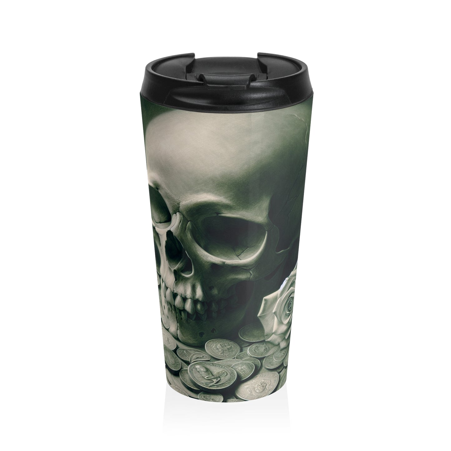 "Lingering Decay" - The Alien Stainless Steel Travel Mug Vanitas Painting Style