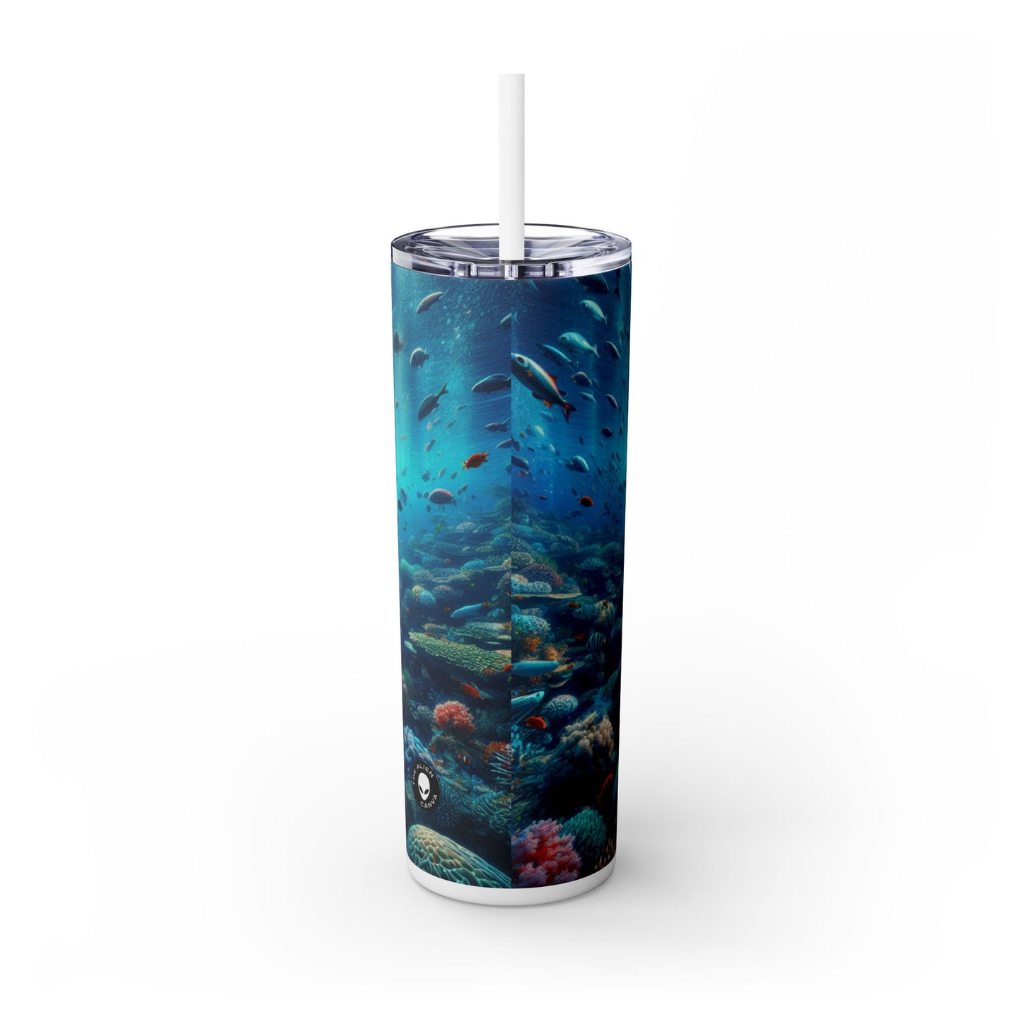 "Underwater Wonderland" - The Alien Maars® Skinny Tumbler with Straw 20oz