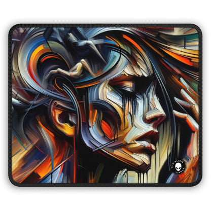 "Night Pulse: Expressions of Urban Chaos" - The Alien Gaming Mouse Pad Expressionism