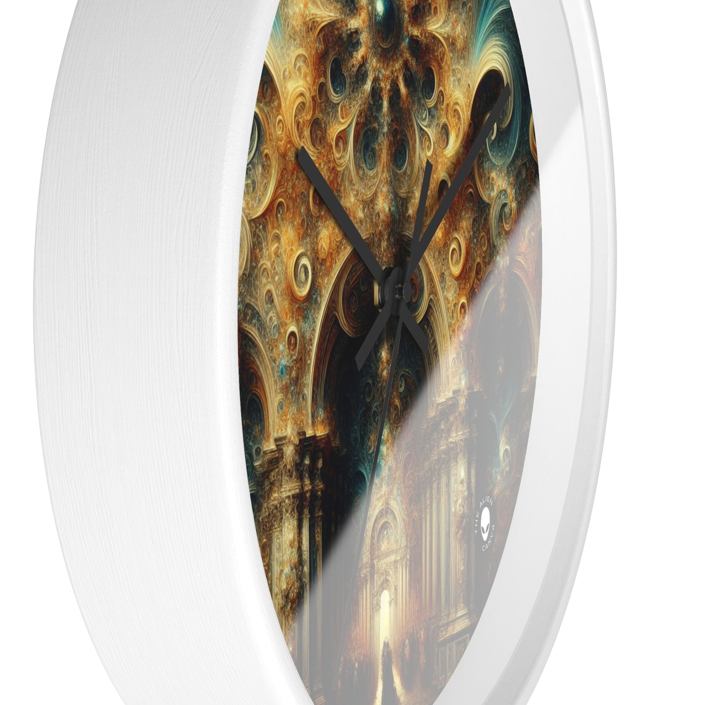 "Opulent Feasting: A Baroque Banquet" - The Alien Wall Clock Baroque