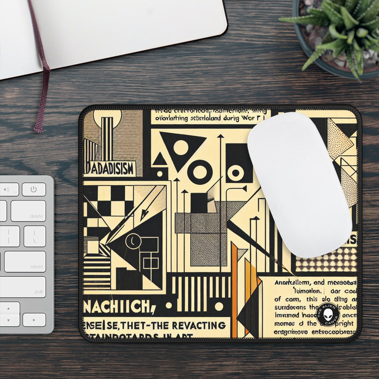 "Dadaist Dreamscape: A Surreal Digital Collage Ensemble" - The Alien Gaming Mouse Pad Dadaism