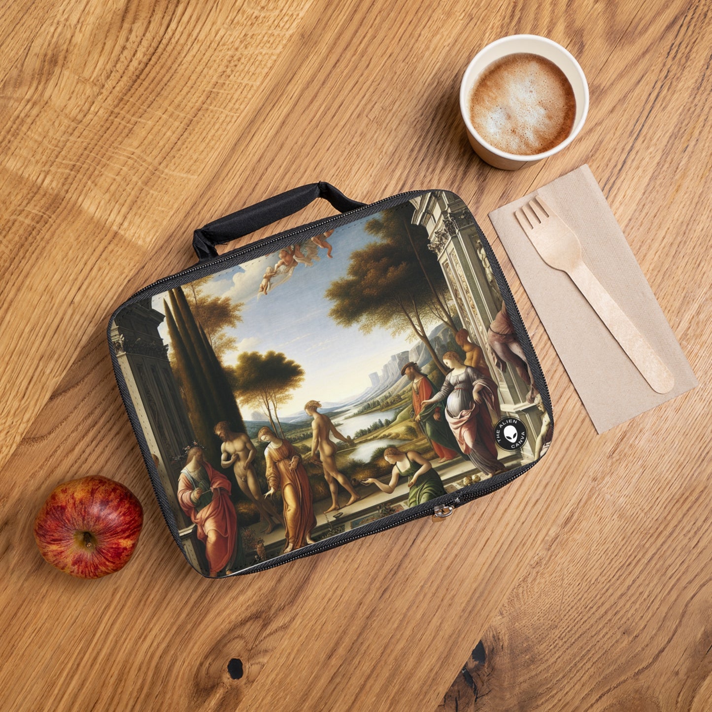 "A City Renaissance: Blending Classical Elegance with Modern Urban Energy"- The Alien Lunch Bag Renaissance Art