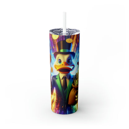 "Rico Macpato: Esplendor y Éxito" - The Alien Maars® Skinny Tumbler with Straw 20oz