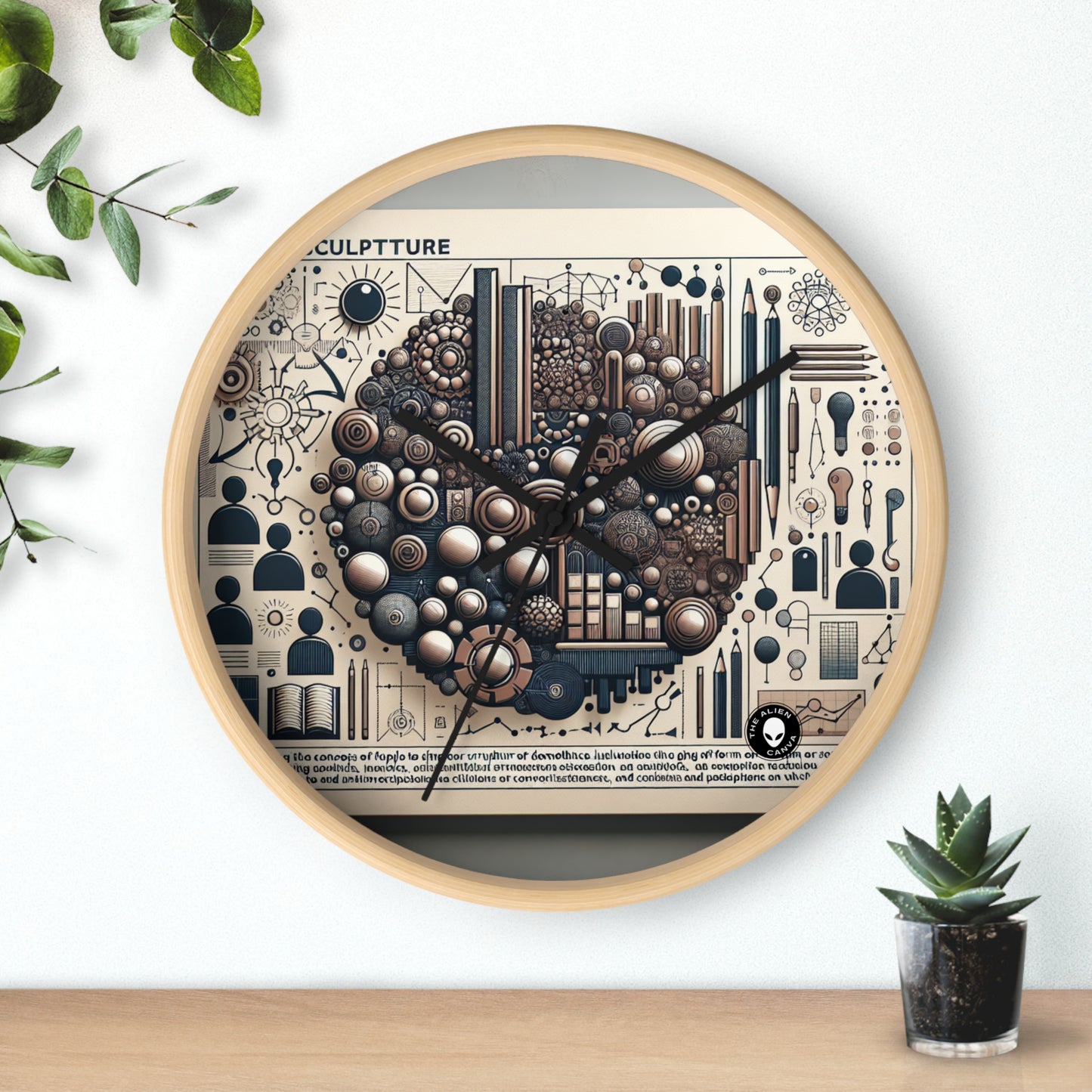 "Community Canvas: A Living Art Installation" - The Alien Wall Clock Social Sculpture