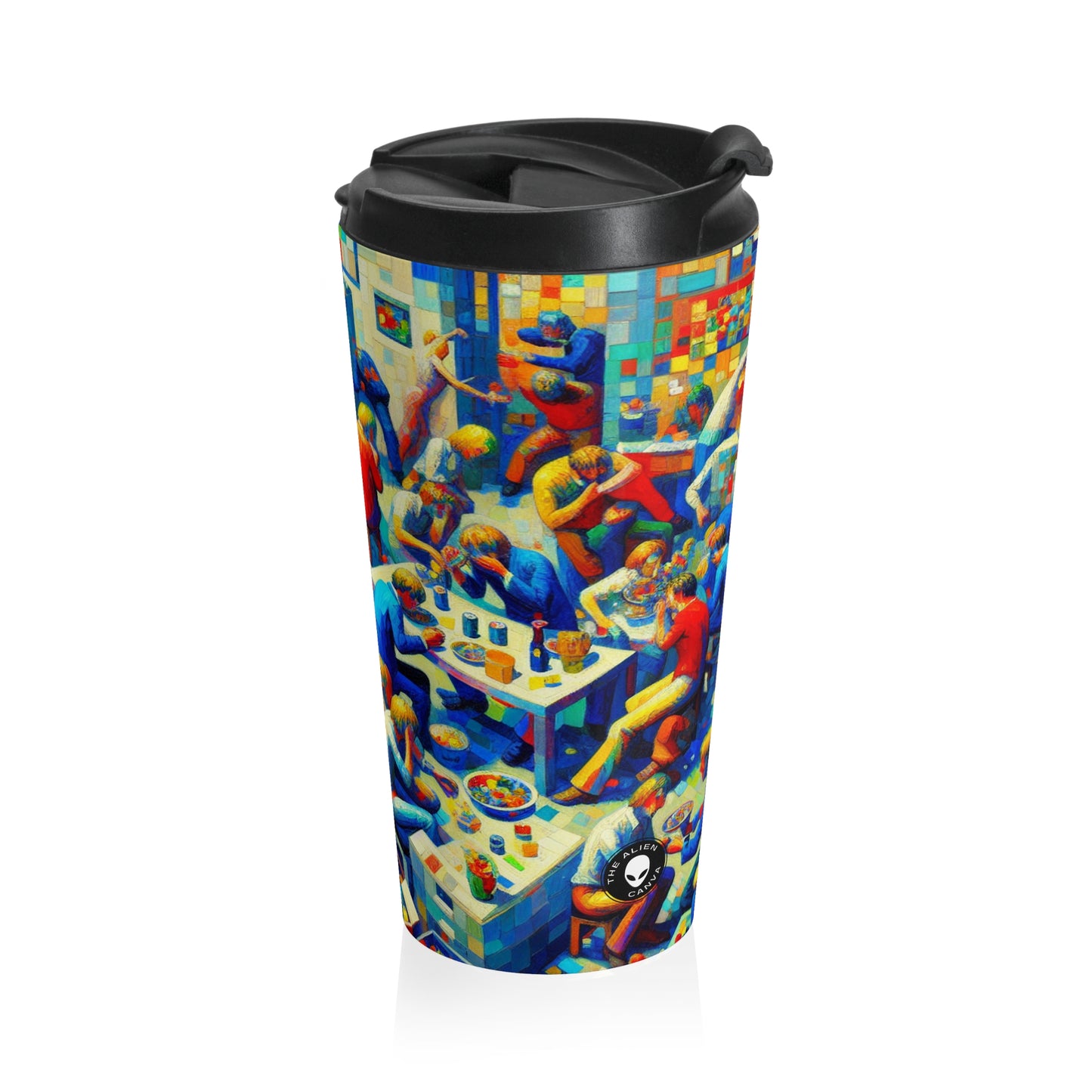 "Subway Soliloquy" - The Alien Stainless Steel Travel Mug Stuckism