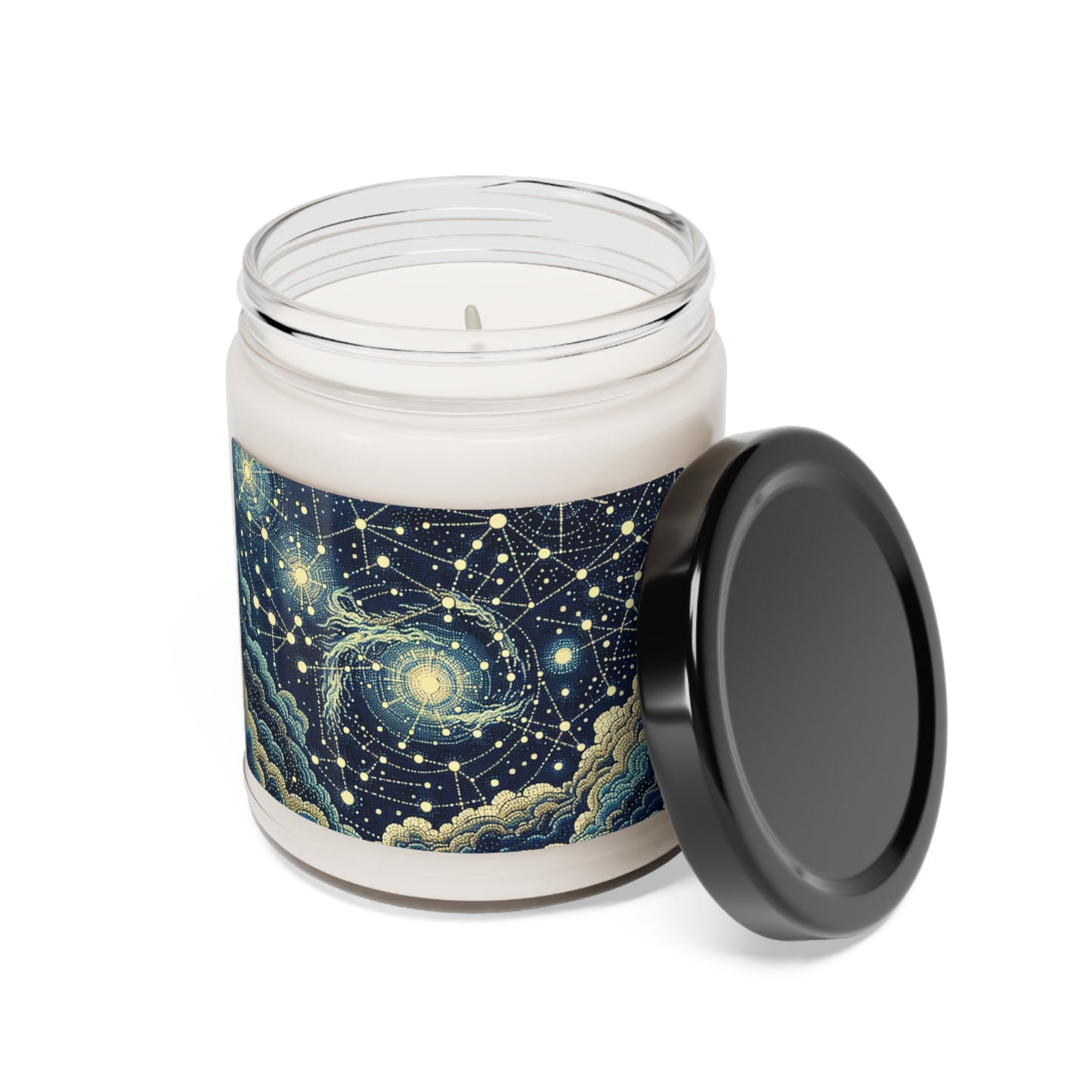 "Dotting the Heavens" - Vela de soja con aroma a extraterrestre, estilo puntillismo de 9 oz