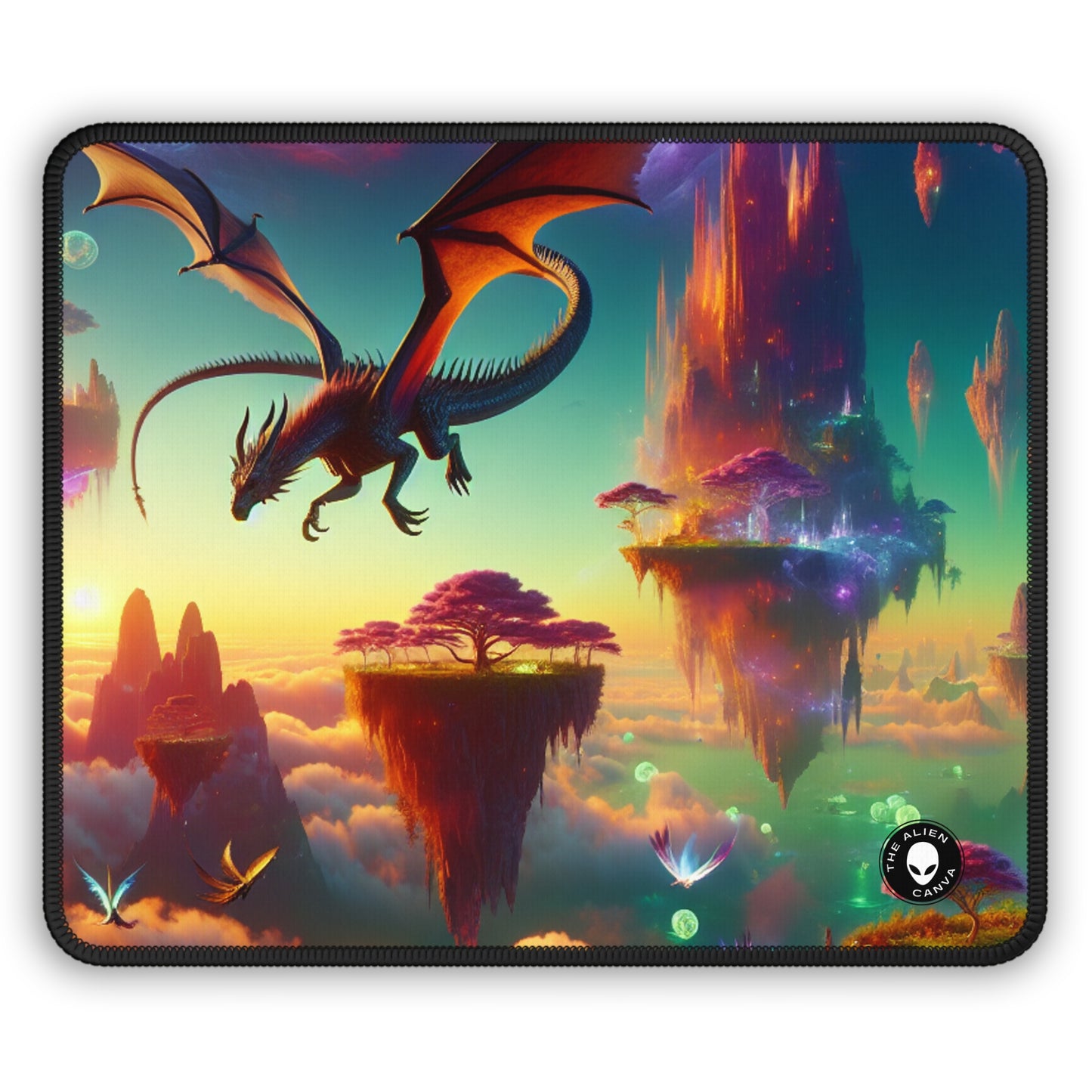 "Dragon's Flight in the Fantastical Realm" - The Alien Gaming Mouse Pad