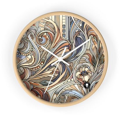 "Nature's Muse: Art Nouveau Woman" - The Alien Wall Clock Art Nouveau