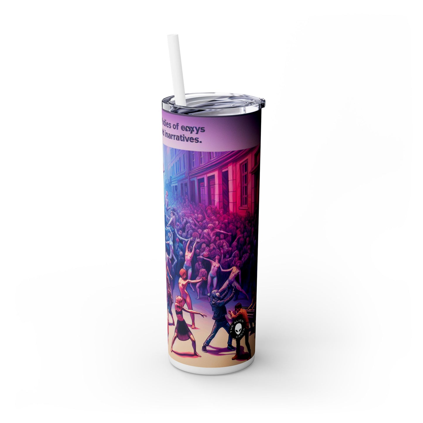 "Nature's Dance: An Immersive Visual Performance" - The Alien Maars® Skinny Tumbler avec paille 20oz Performance Art