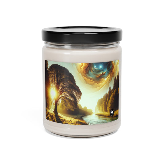 "Rebirth of the Forest: A Recycled Ecosystem" - The Alien Scented Soy Candle 9oz Environmental Art
