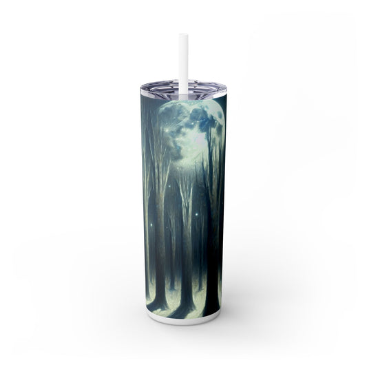 "The Watching Woods" - The Alien Maars® Skinny Tumbler with Straw 20oz