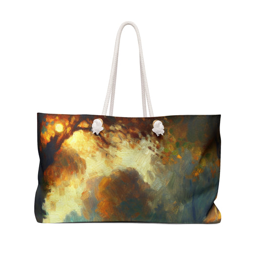 "Sunset Serenity: Pintura impresionista de jardín" - The Alien Weekender Bag Impresionismo