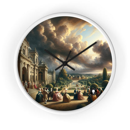 "Banquet royal dans un palais baroque" - L'horloge murale extraterrestre baroque