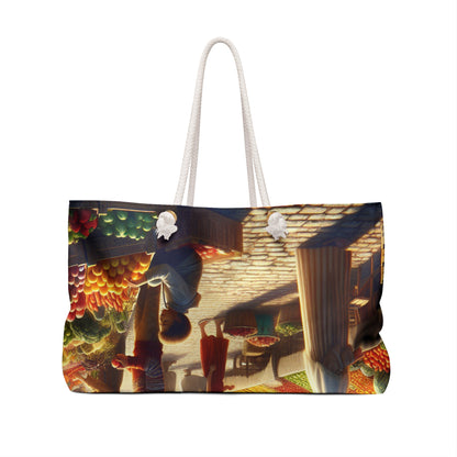 "Sunny Vibes at the Outdoor Market" - The Alien Weekender Bag Realism Style