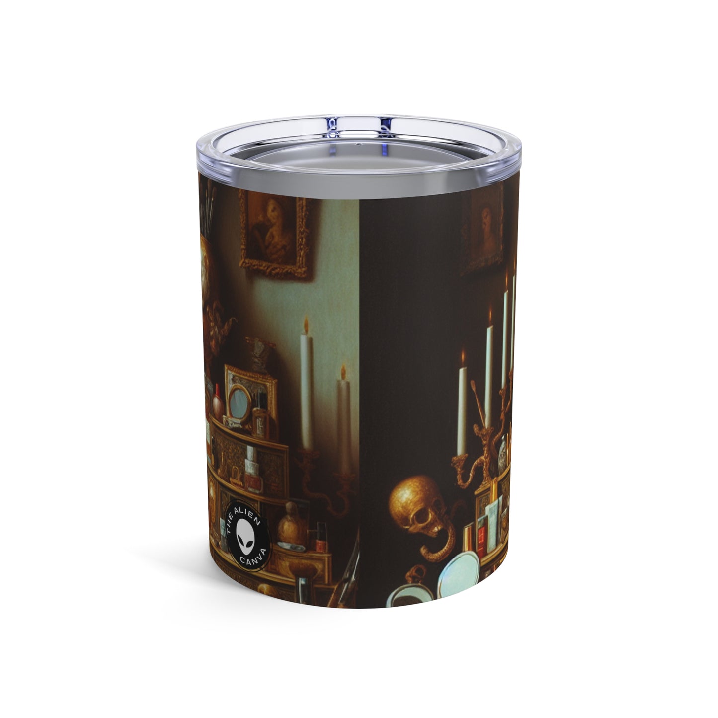 "La vanidad del lujo: una Vanitas modernizada" - The Alien Tumbler 10oz Vanitas Painting