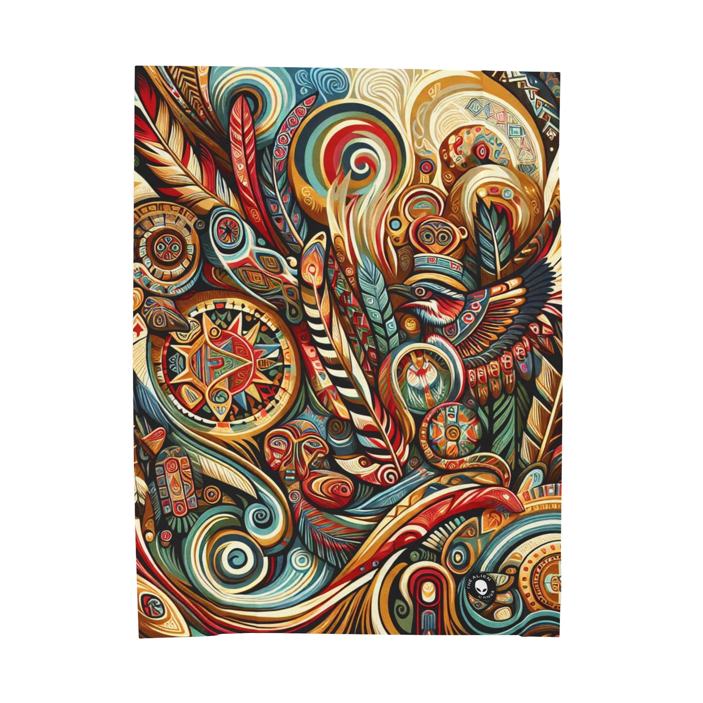 "Sacred Southwest: A Celebration of Indigenous Art" - La couverture en peluche Alien Velveteen Art autochtone