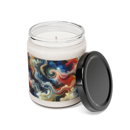 "Chaotic Balance: A Universe of Color" - The Alien Scented Soy Candle 9oz Abstract Art Style