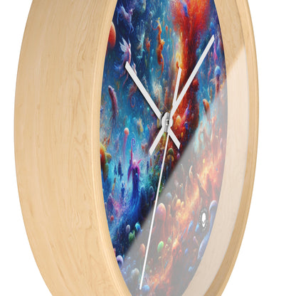 "Glowing Coral Dance Party" - The Alien Wall Clock