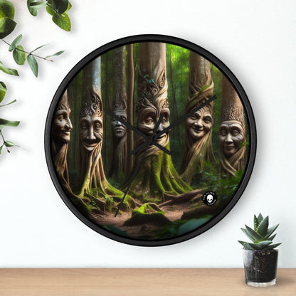 "El bosque parlanchín: conversaciones entre árboles" - El reloj de pared alienígena