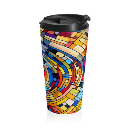 "Endless Possibilities" - The Alien Stainless Steel Travel Mug Abstract Art Style